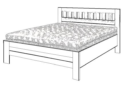 (obrázek pro) Postel 90x210 Ellen Masiv 